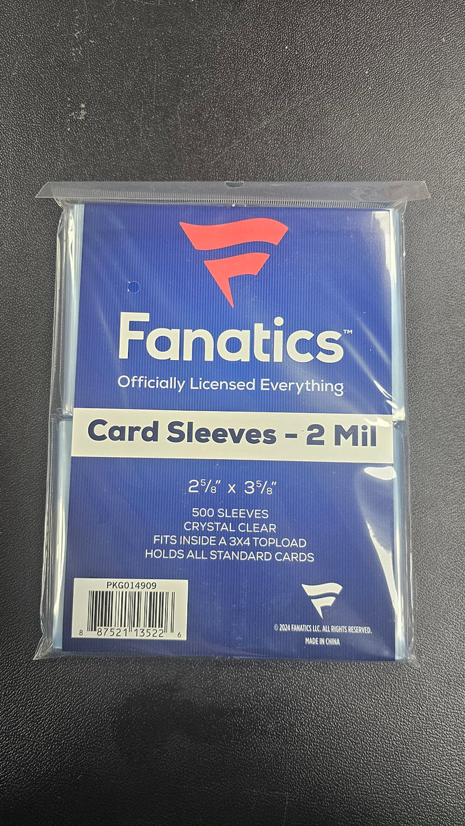 Fanatics 500 count standard penny sleeves – AAN Collect LLC