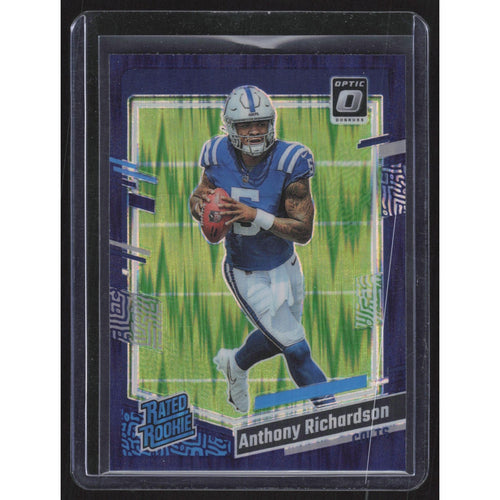 2023 Donruss Optic #247 Anthony Richardson Purple Shock