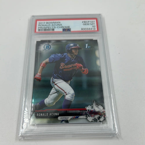 Ronald Acuna 2017 Bowman 1st BCP127 PSA 10