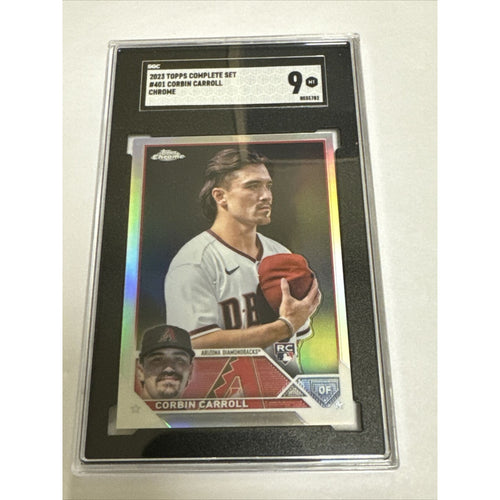 2023 Topps Complete Set CORBIN CARROLL CHROME DIAMONDBACKS ROOKIE #401 SGC 9
