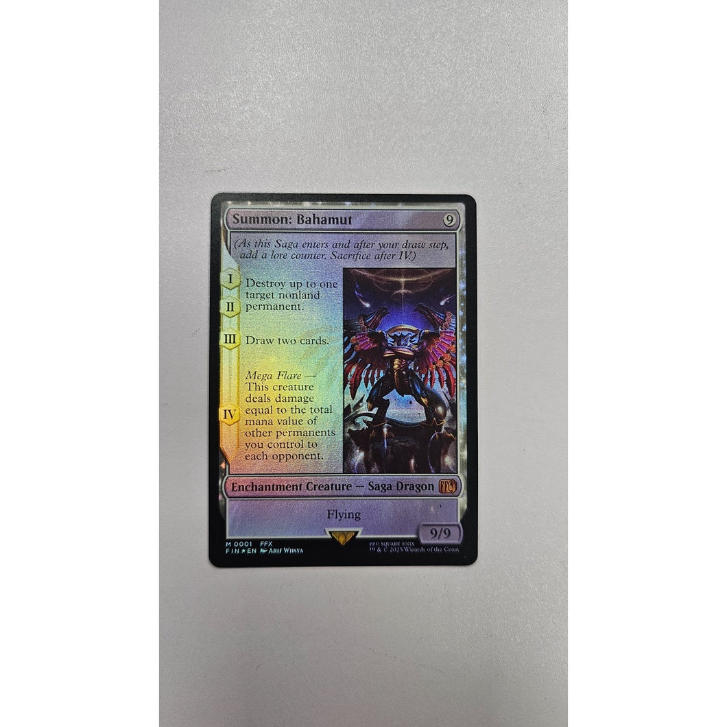 Final Fantasy MTG Magic The Gathering Summon: Bahamut Foil Mythic Rare 0001 FIN