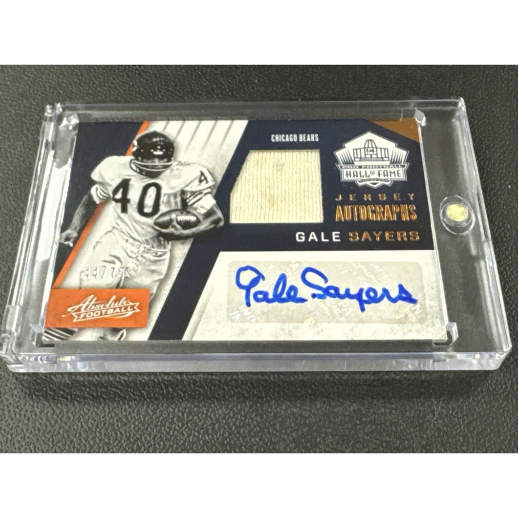 Gale Sayers 2016 Absolute Football Hall Of Fame Auto Game Used Relic /99