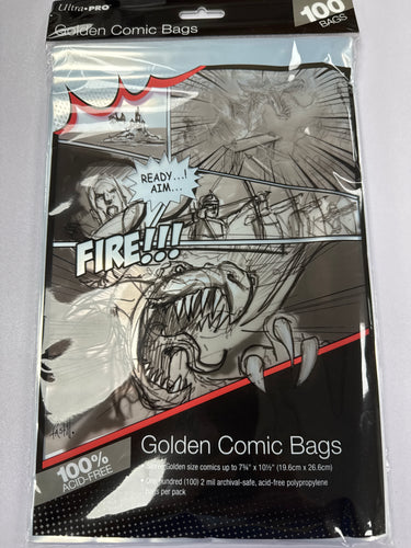100 Ultra Pro Golden Comic Bags