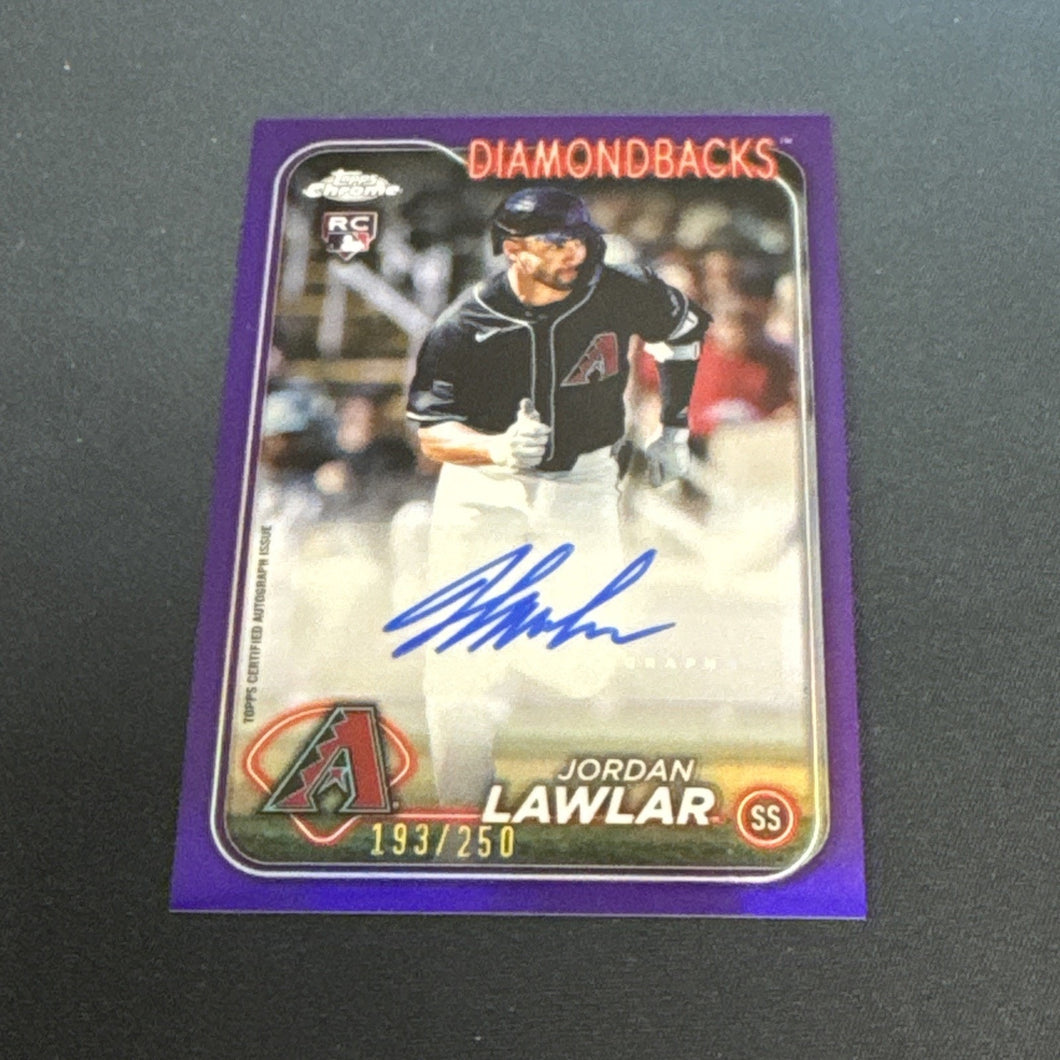 Jordan Lawlar Rookie /250 Auto 2024 Topps Chrome Update Diamondbacks