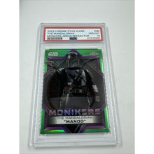 Load image into Gallery viewer, 2023 Chrome Star Wars The Mandarin Monikers Green /99 PSA 10