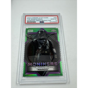 2023 Chrome Star Wars The Mandarin Monikers Green /99 PSA 10