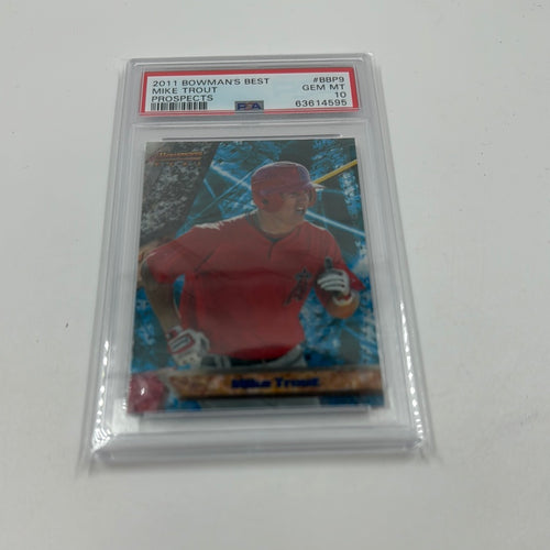 2011 Bowman's Best Prospects #BBP9 Mike Trout Angels RC Rookie PSA 10 GEM MINT
