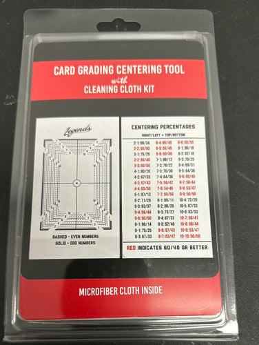 Legends Card Grading Centering Tool with Cleaning Cloth