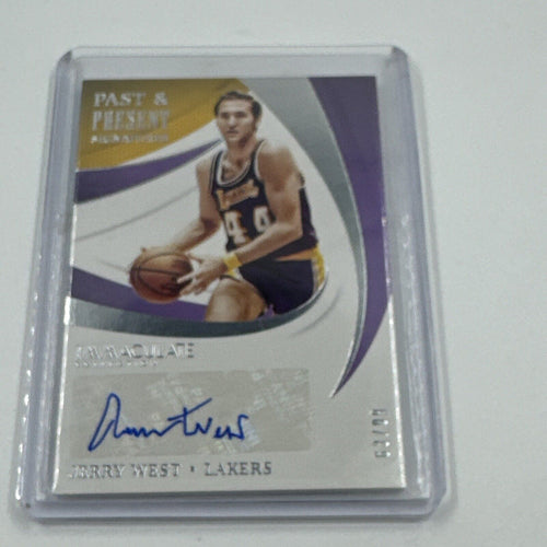 2020-21 Jerry West /99 Auto Panini Immaculate Past Present Signatures PPS-JWS