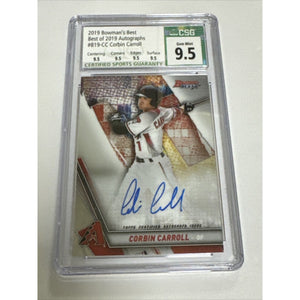 Corbin Carroll 2019 Bowman's Best Best of 2019 Auto RC CGC 9.5 Auto 10 Rookie