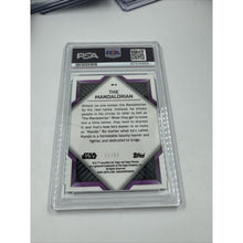 Load image into Gallery viewer, 2023 Chrome Star Wars The Mandarin Monikers Green /99 PSA 10