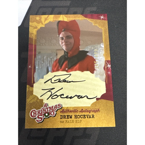 A Christmas Story Marquee Autograph DH2 Drew Hocevar as Male Elf Serial /499