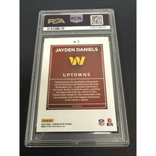 Load image into Gallery viewer, 2024 PANINI DONRUSS OPTIC UPTOWNS #2 JAYDEN DANIELS ROOKIE RC PSA 7