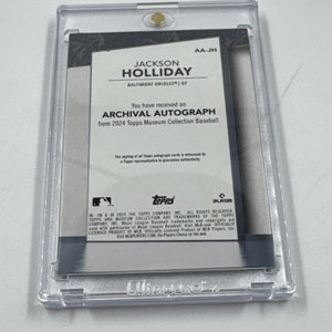 2024 Topps Museum Collection Jackson Holliday Rookie Autograph RC Auto /299