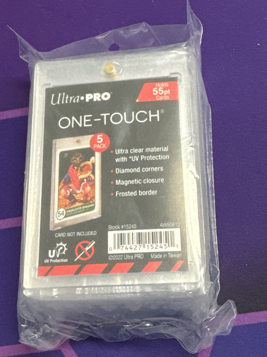 thumbnail interactive-video image 1 of Ultra Pro One-Touch 55pt Magnetic Card Holders – Clear – Lot Of 10 1 of 5