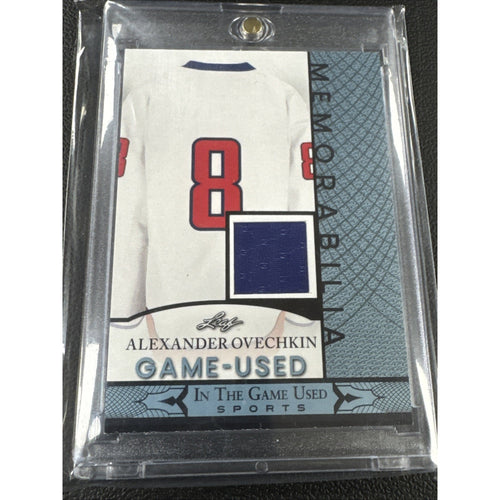 Alexander Ovechkin 2024 Leaf In The GAME USED Card (GUM-1) Blue Color Patch