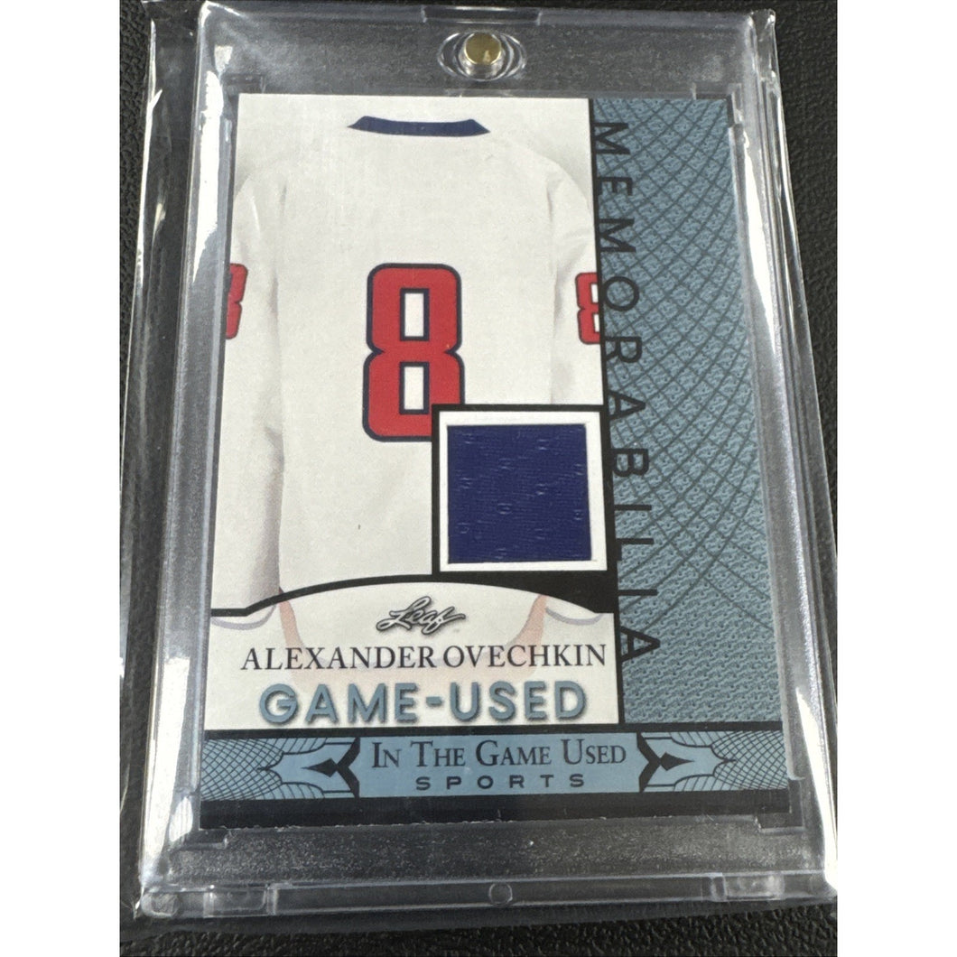 Alexander Ovechkin 2024 Leaf In The GAME USED Card (GUM-1) Blue Color Patch