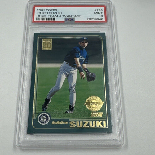 2001 Topps Home Team Advantage Ichiro Suzuki ROOKIE RC #726 PSA 9 Mint