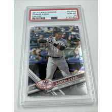 Load image into Gallery viewer, Aaron Judge Yankees RC PSA 10 2017 Topps Chrome Update #HMT50 Batting
