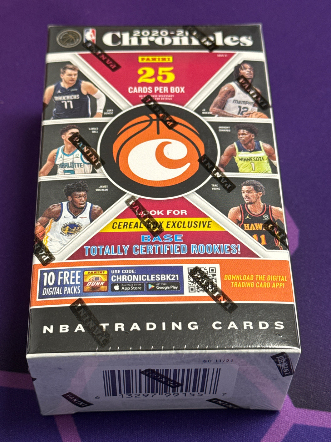 2020/21 Panini Chronicles Basketball Cereal Box