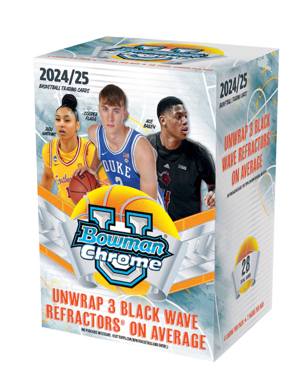 2024/25 Bowman University Chrome Basketball Factory Sealed Value Box