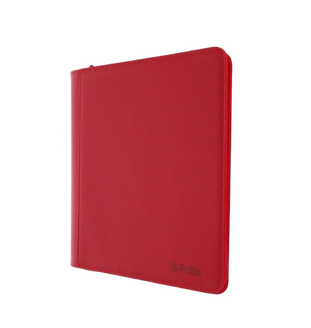 BCW SUPPLIES: Z-FOLIO FOR TOPLOADERS 4-POCKET LX RED
