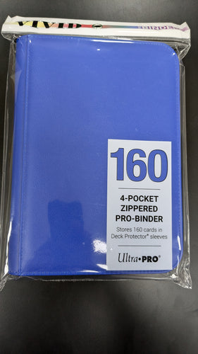 Blue 160 4-pocket zippered Pro- binder