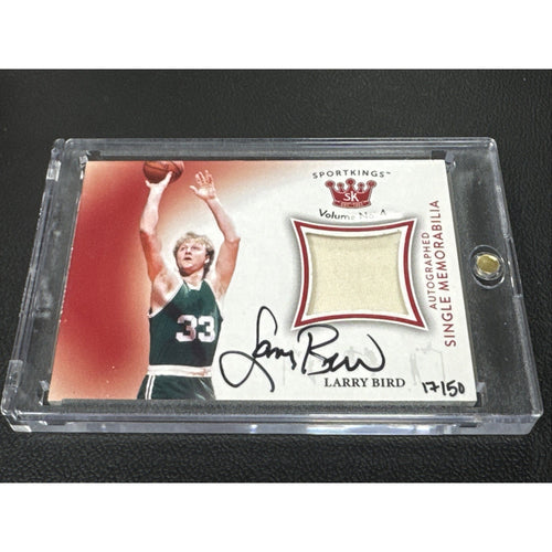 SportKings Volume 4 Larry Bird Autograph Worn Memorabilia Card Auto 17/50!