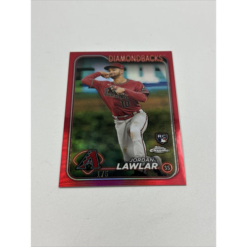 Jordan Lawlar 2024 Topps Chrome Red Refractor Rookie 1/5 SSP