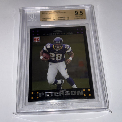 ADRIAN PETERSON 2007 Topps Chrome #TC181 Graded BGS Beckett 9.5 GEM MINT