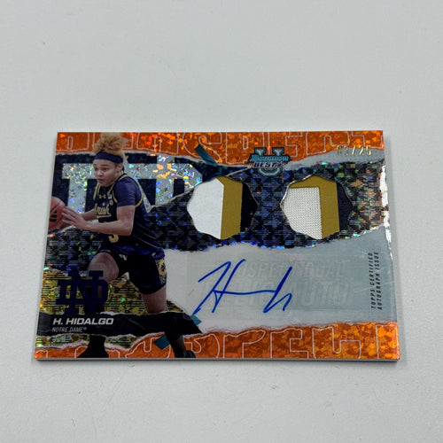 2024-25 Bowman's Best U Hannah Hidalgo Dual Jersey Auto #PDRA-HH /25 Orange BW