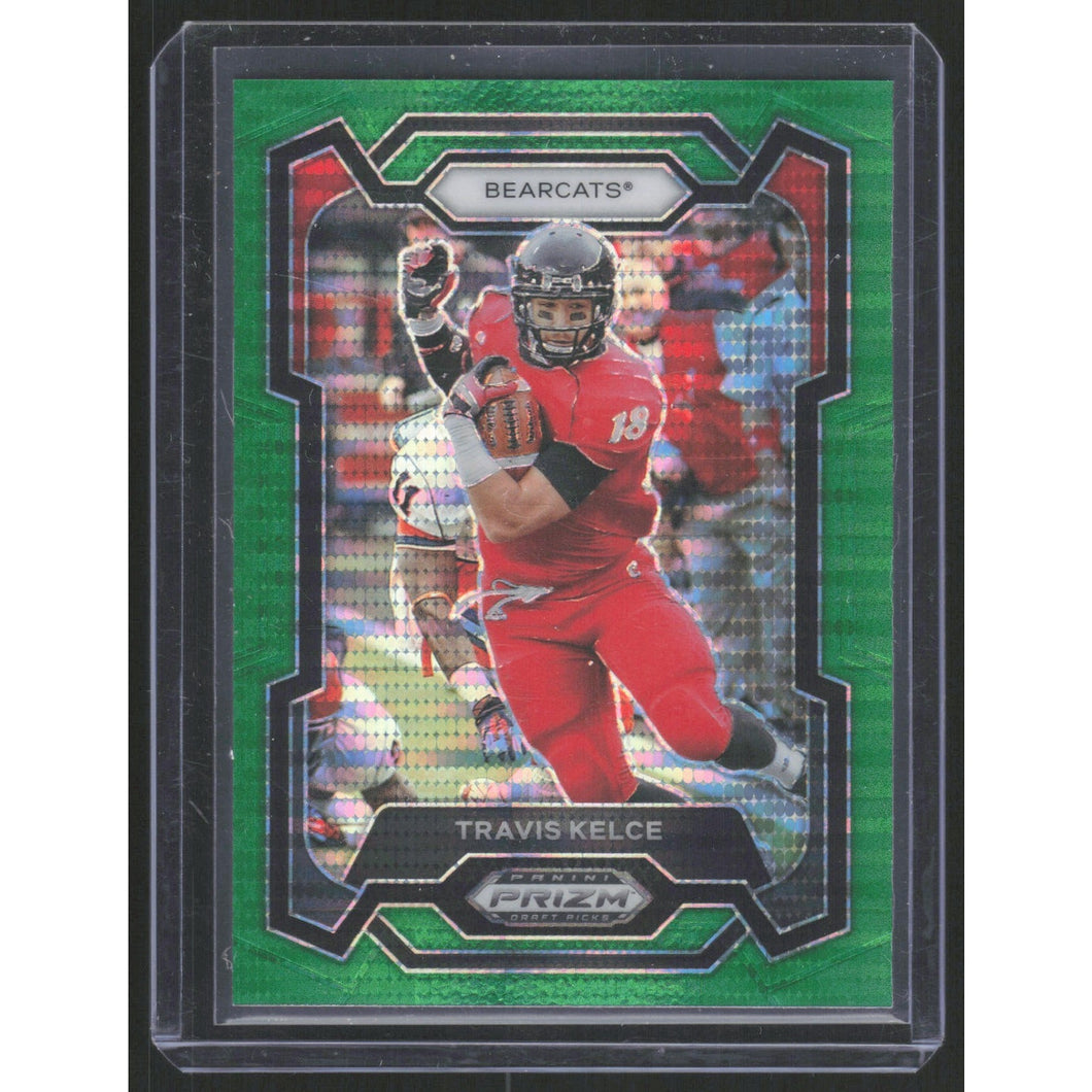 2024 Panini Prizm Draft Picks #64 Travis Kelce Green Pulsar #/25