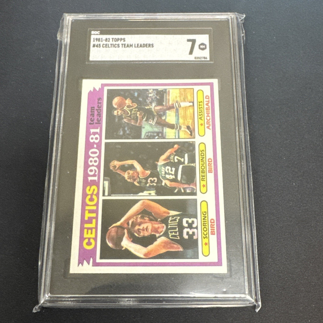 1981-82 Topps #45 Celtics Team Leaders SGC 7