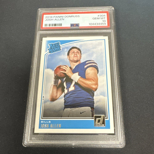 2018 Panini Donruss Rated Rookie Josh Allen #304 PSA 10 GEM MT Rookie RC