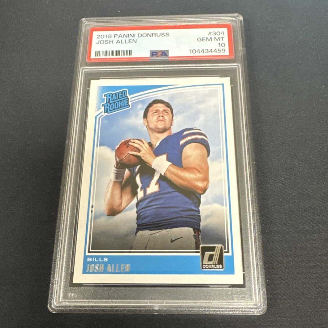 2018 Panini Donruss Rated Rookie Josh Allen #304 PSA 10 GEM MT Rookie RC