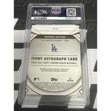 Load image into Gallery viewer, Shohei Ohtani 2025 Topps Chrome Black Ivory Auto 02/25 PSA 10