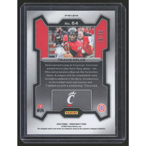 2024 Panini Prizm Draft Picks #64 Travis Kelce Green Pulsar #/25