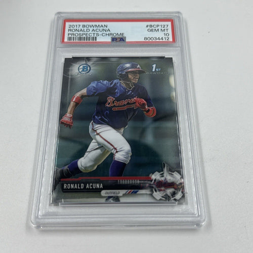 PSA 10 RONALD ACUNA JR. 1st 2017 Bowman Chrome Braves Rookie Card RC GEM MINT