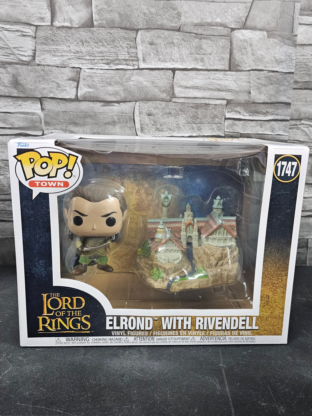 The Word of the Rings Elrond with Rivendell Funko pop towns #1747