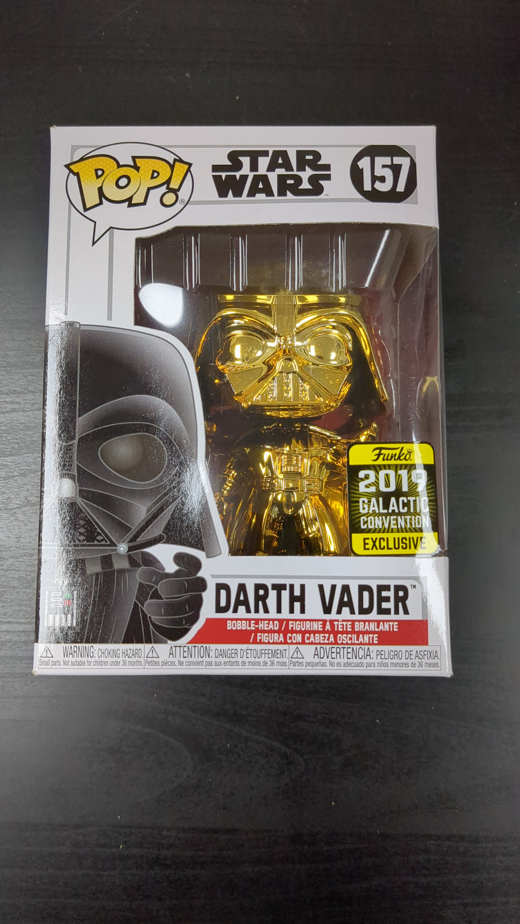 Funko POP! Star Wars #157 - Darth Vader Metallic Gold 2019 Galactic Convention