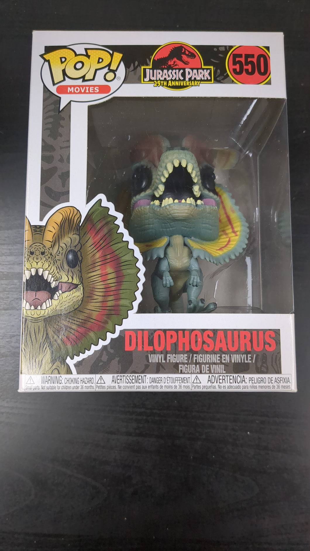 Funko POP Dilophosaurus 550 Jurassic Park 25th Anniversary Movies Figure