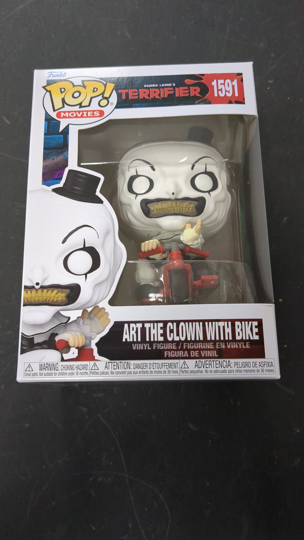 Damien Leone's Terrifier #1591 Art the clown with bike Funko Pop