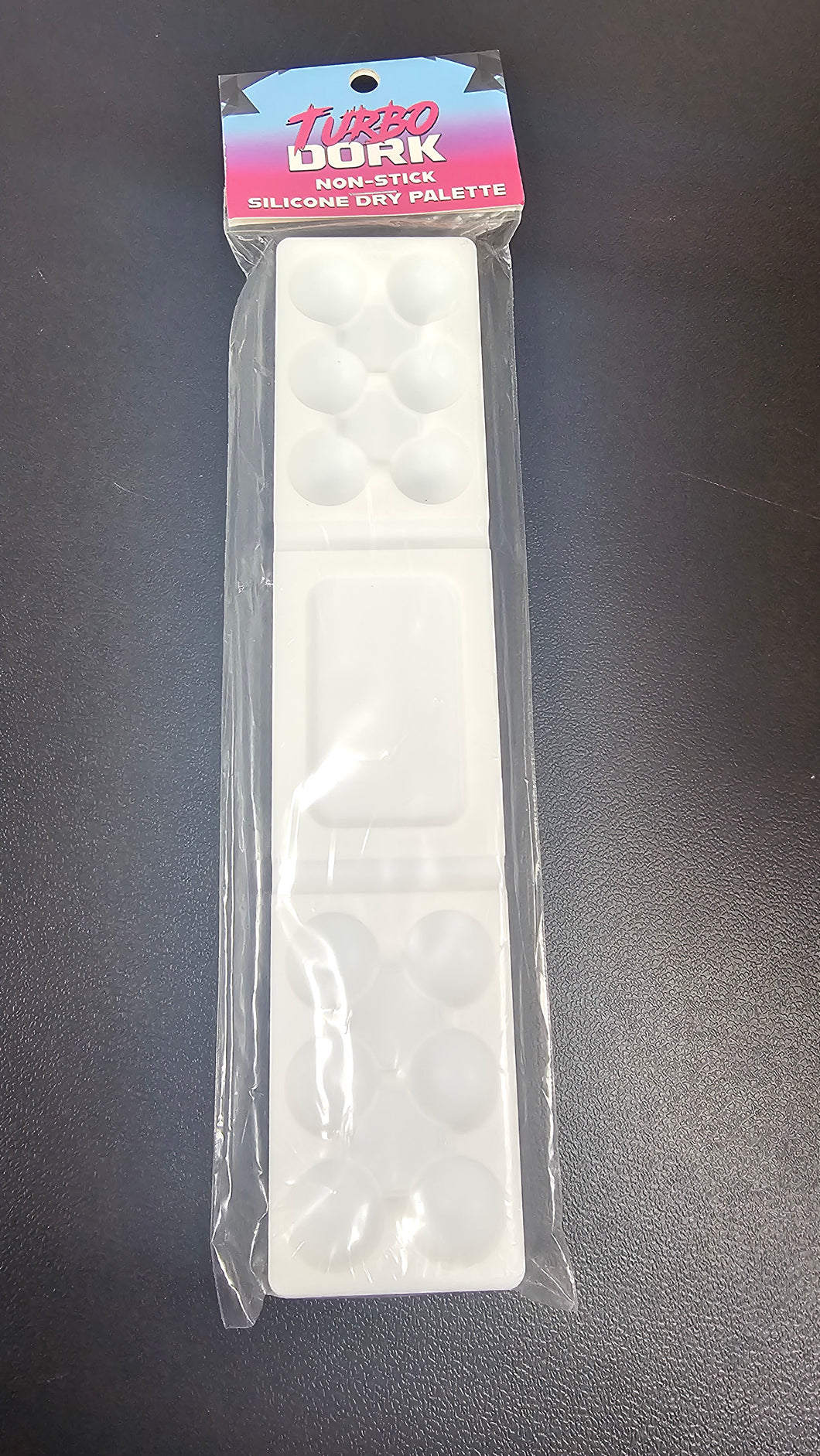 Turbo dork non-stick silicone dry palette white