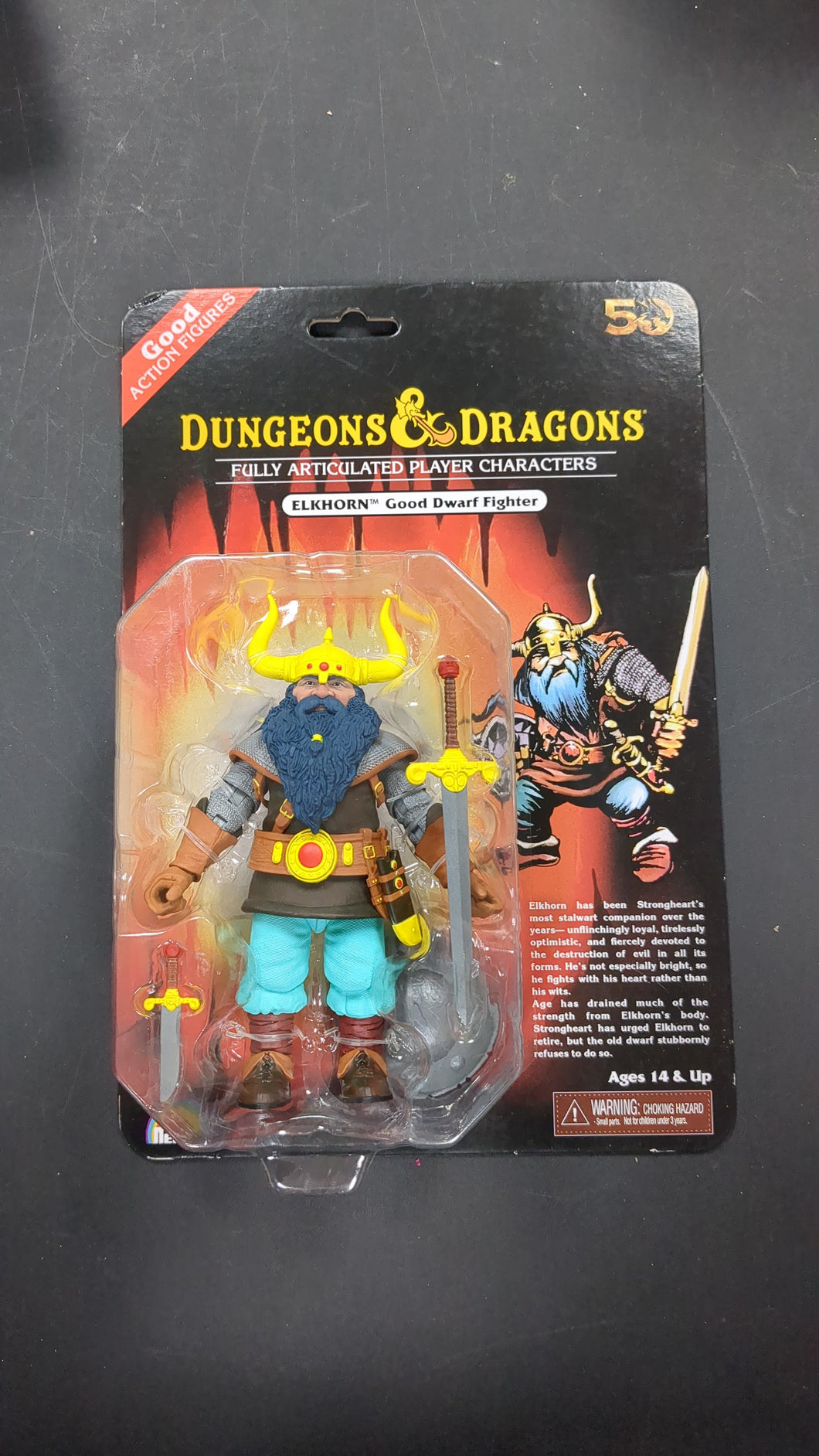 Dungeon and Dragons 50th Anniversary action collectable Elkhorn good dwarf fighter