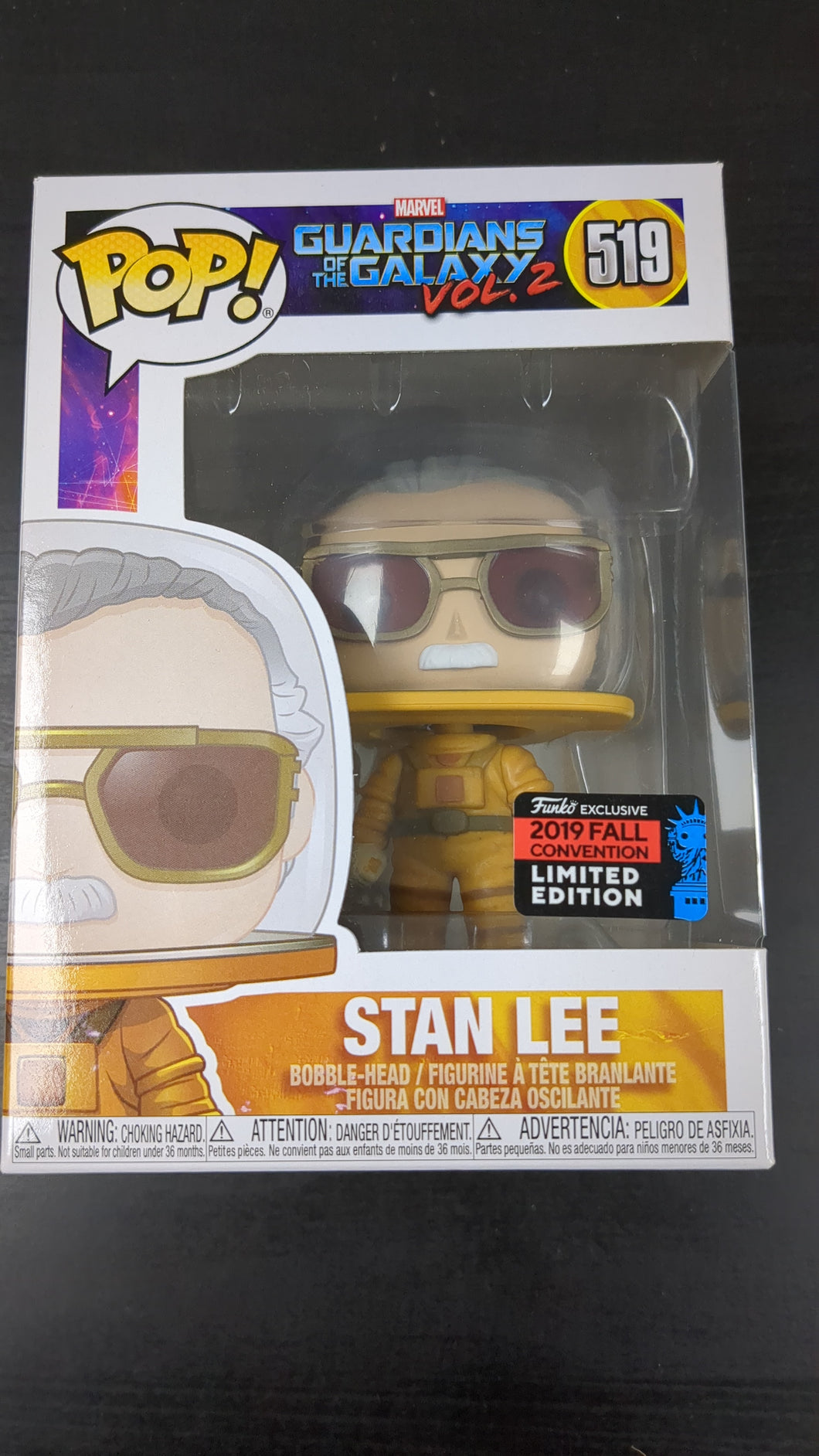 Funko Pop! Marvel Guardians of the Galaxy Volume 2 Stan Lee Limited Edition #519