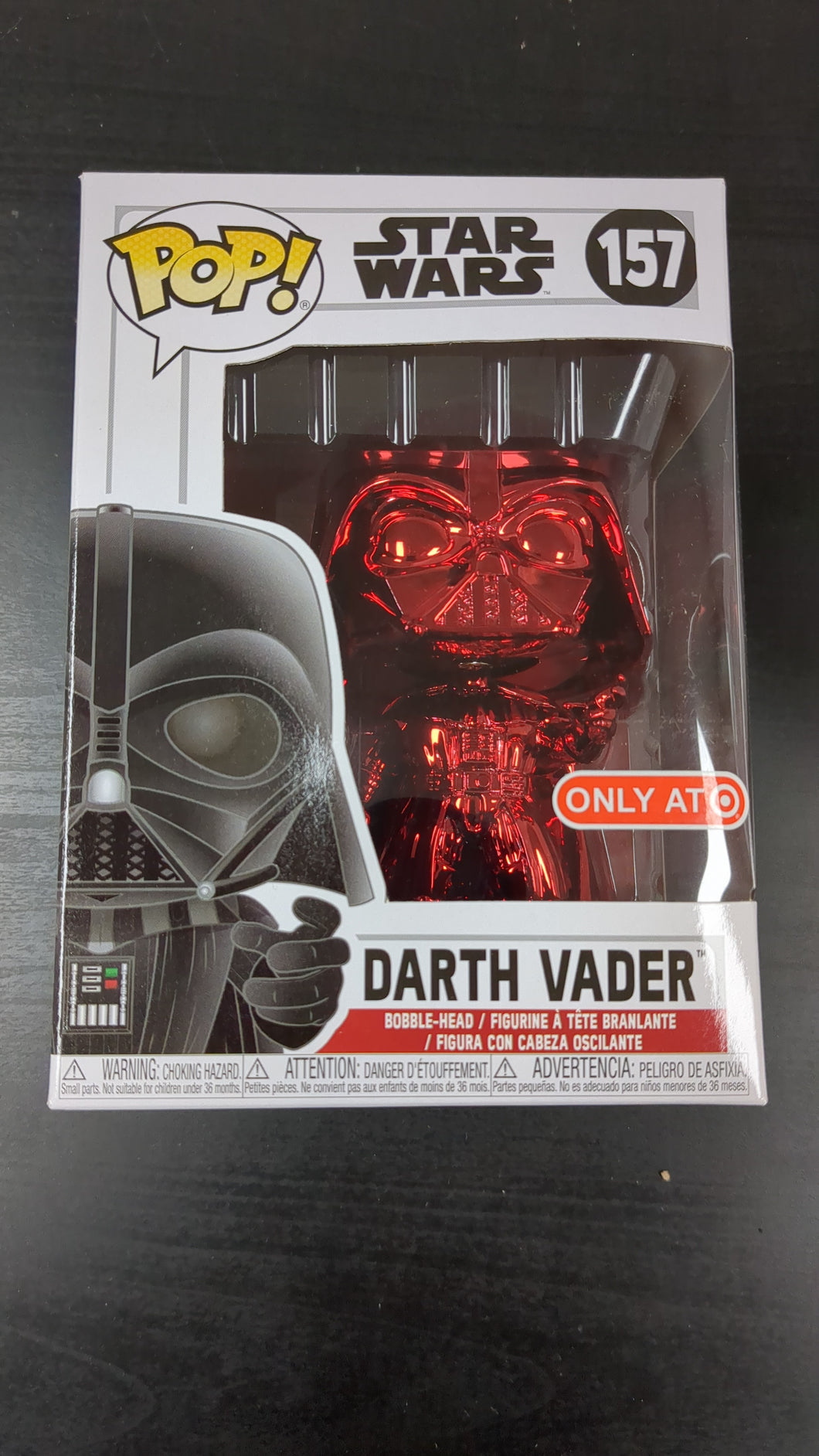 Funko Pop Star Wars Darth Vader 157 Chrome Red Target Exclusive