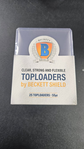Beckett shield toploaders 25 ct- 55pt