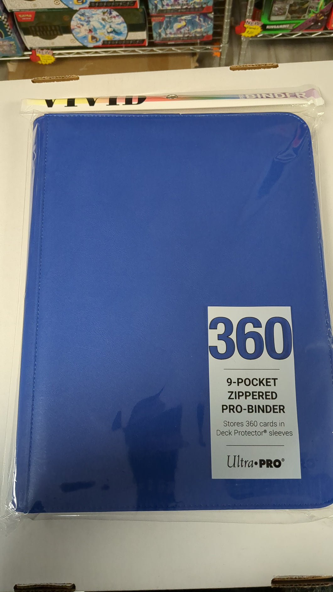 360 9 pockets zippered pro binder BLUE