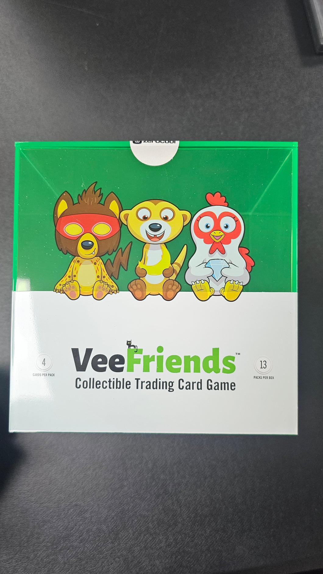 VeeFriends Trading Cards game 13 packs, 4 cards per pack web 3 edition. Green