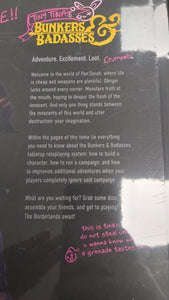 Bunkers and Badasses Rpg book